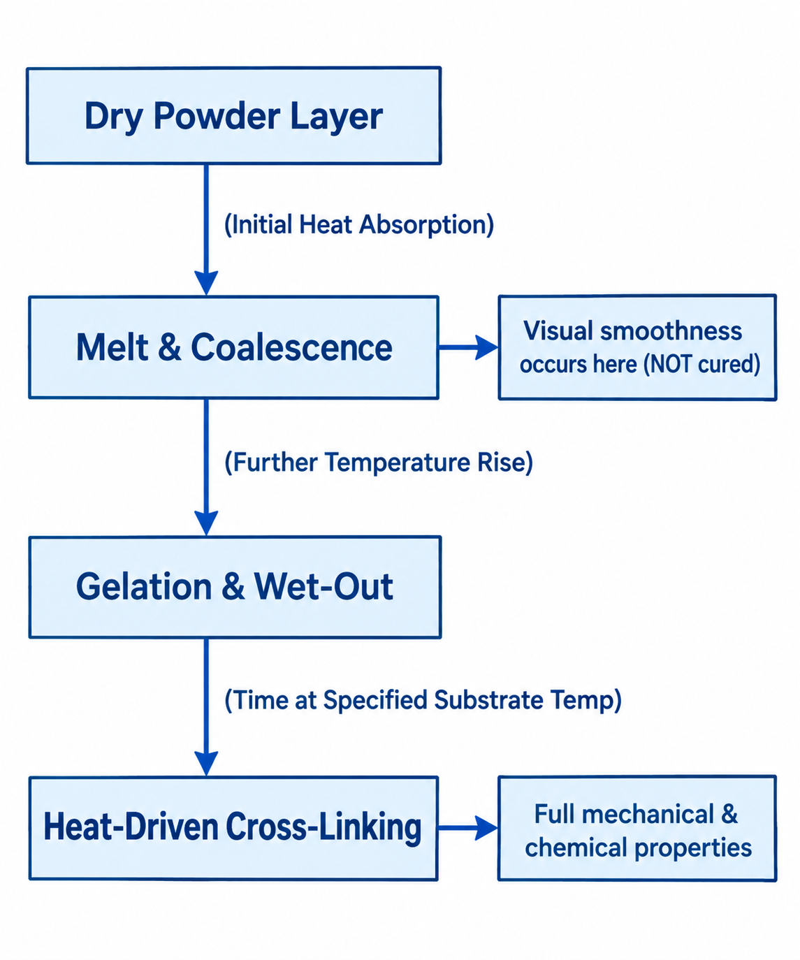 The Chemistry of the Cure: From Powder to Polymer