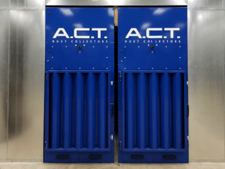 ACTion Booth dust collector for industrial finishing and dust capture