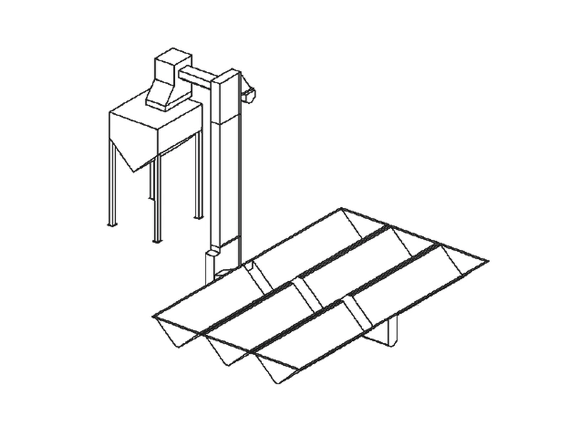 Full-floor blast media recovery system diagram