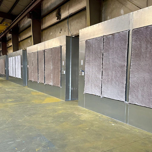 Industrial exhaust chamber used as a featured image for paint booth exhaust system planning