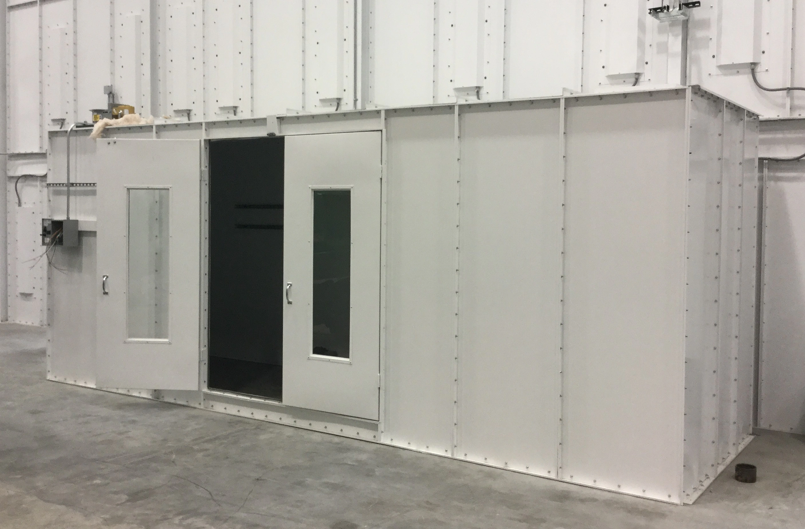 Paint mixing and storage room