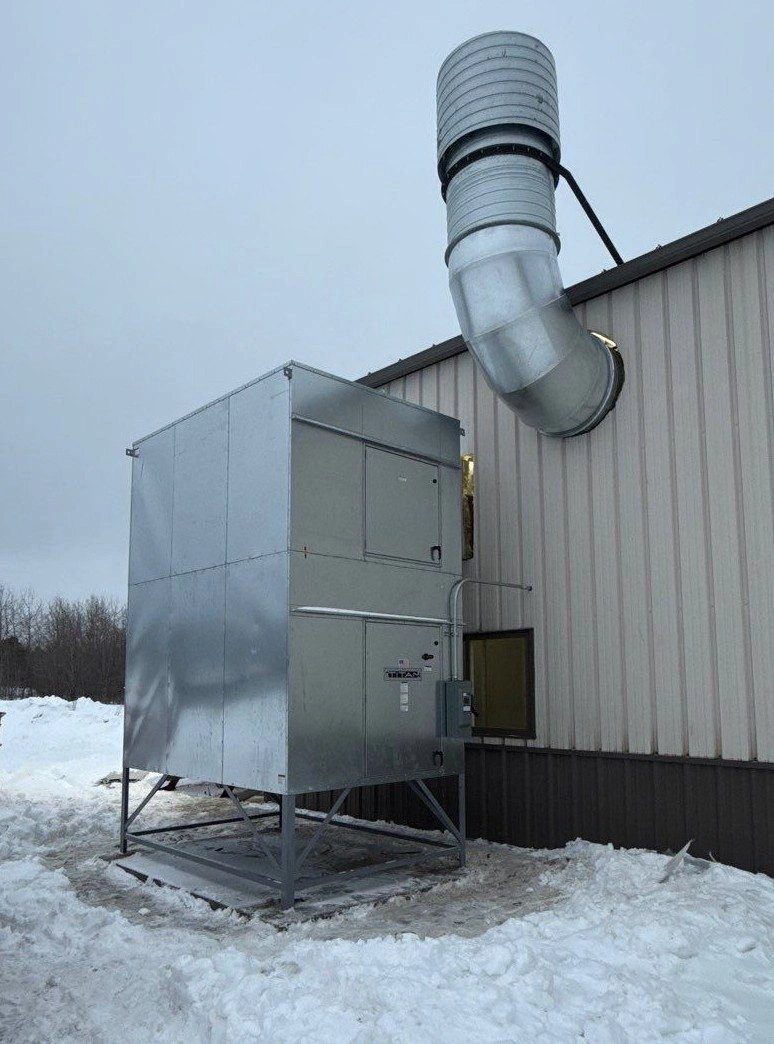 Paint booth air make-up unit