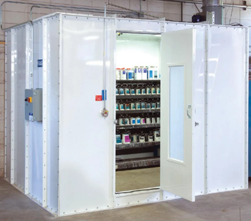 Standard paint mixing and storage room