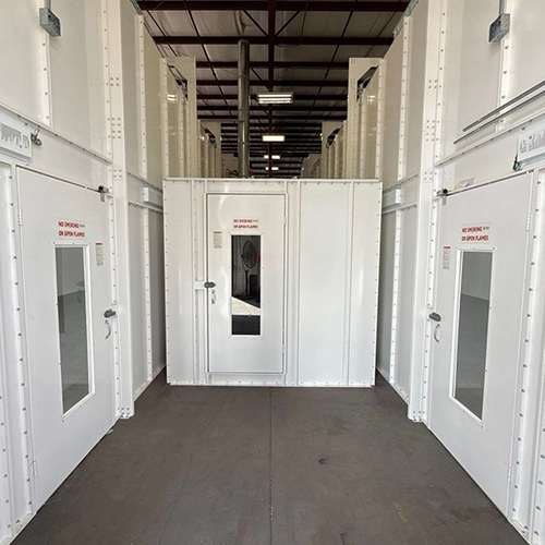 Paint mixing room used as a featured image for waterborne paint booth drying and humidity planning