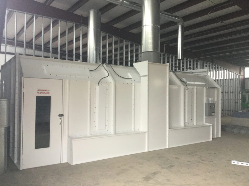 Automotive paint booth shop layout example