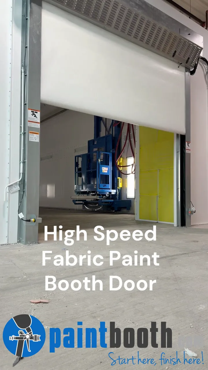 Fast Fabric Roll Up Paint Booth Door