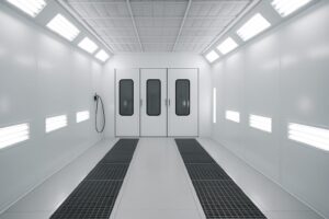 led light in paint booth
