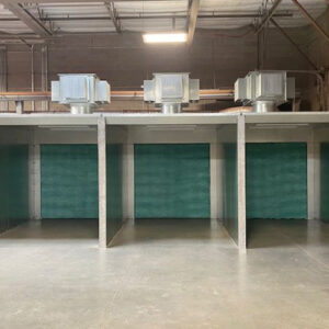 Open front paint booth used as a featured image for small paint booth sizing decisions